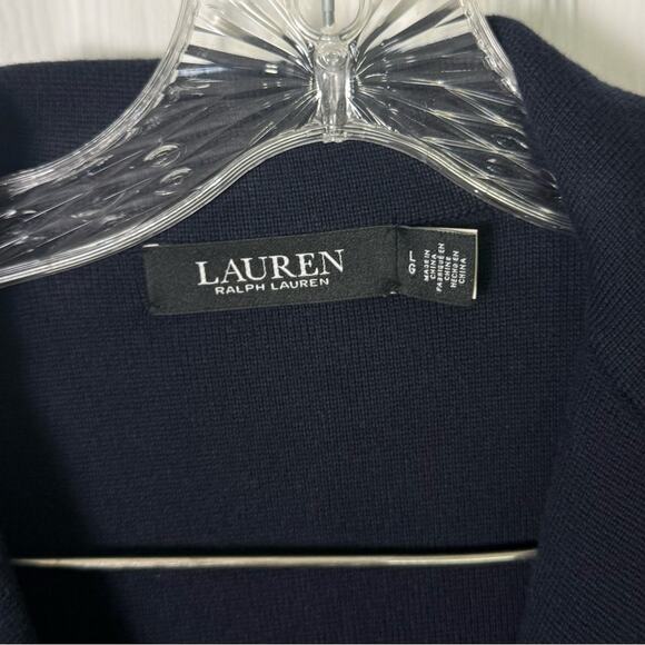 Lauren Ralph Lauren Cotton-Blend Sweater Blazer L - Picture 7 of 9